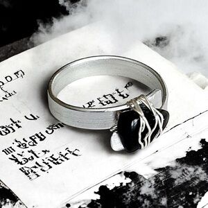 5 For $25💫Alternative Grunge Silver Aluminum Ring